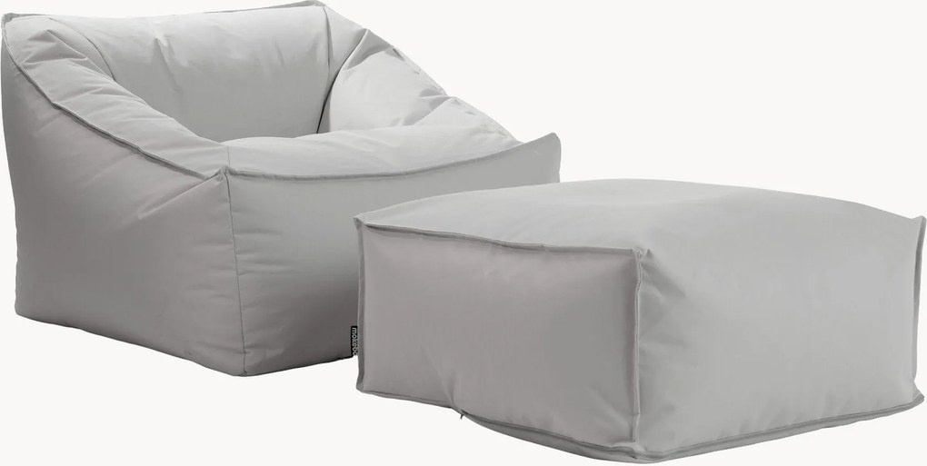 Poltrona sacco da esterno con pouf Der Sunnyboy
