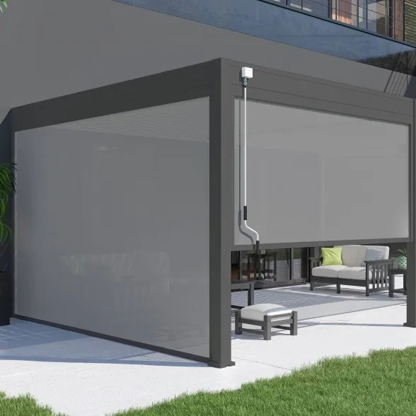 Pergola bioclimatica Ombréa addossata 4x6M in alluminio