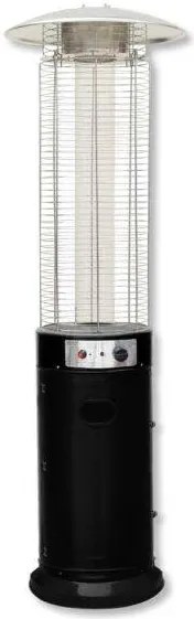 Stufa a Fiamma Circolare a Gas con Base Nera – Altezza 180 cm
