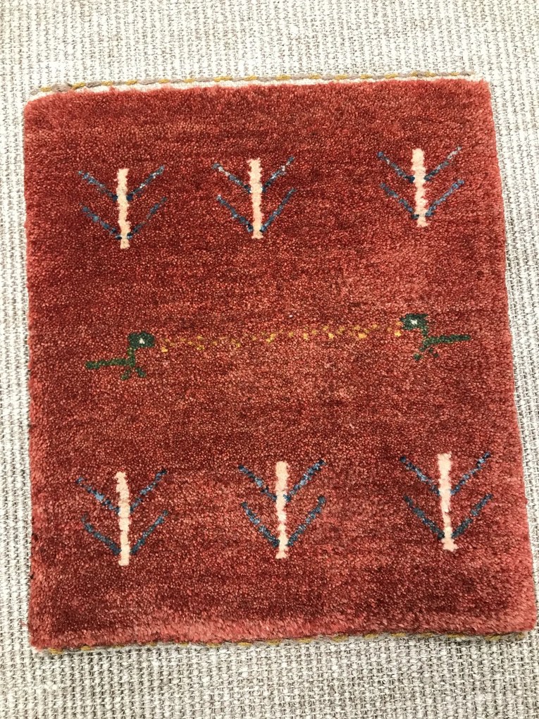 Gabbeh Tappeto persiano 40 x 40 Rosso (Iran) Annodato A Mano