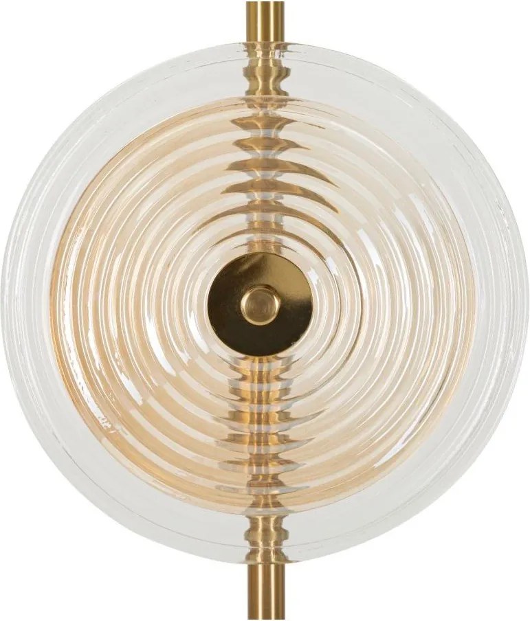 Lampada da terra dorata con paralume in vetro (altezza totale 170 cm) Venice – Mauro Ferretti