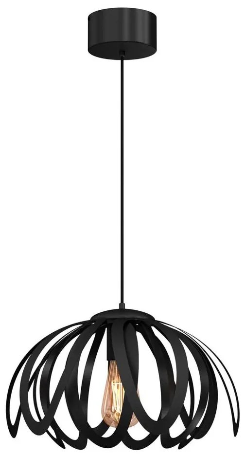 Lampadario a sospensione con filo ORCHID 1xE27/60W/230V nero