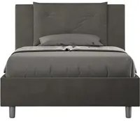 Letto Singolo 90x190 cm con Rete Appia Grigio