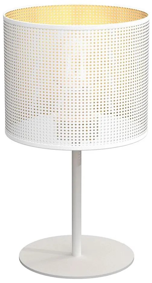 Lampada da tavolo LOFT SHADE 1xE27/60W/230V diametro 18 cm bianco/oro