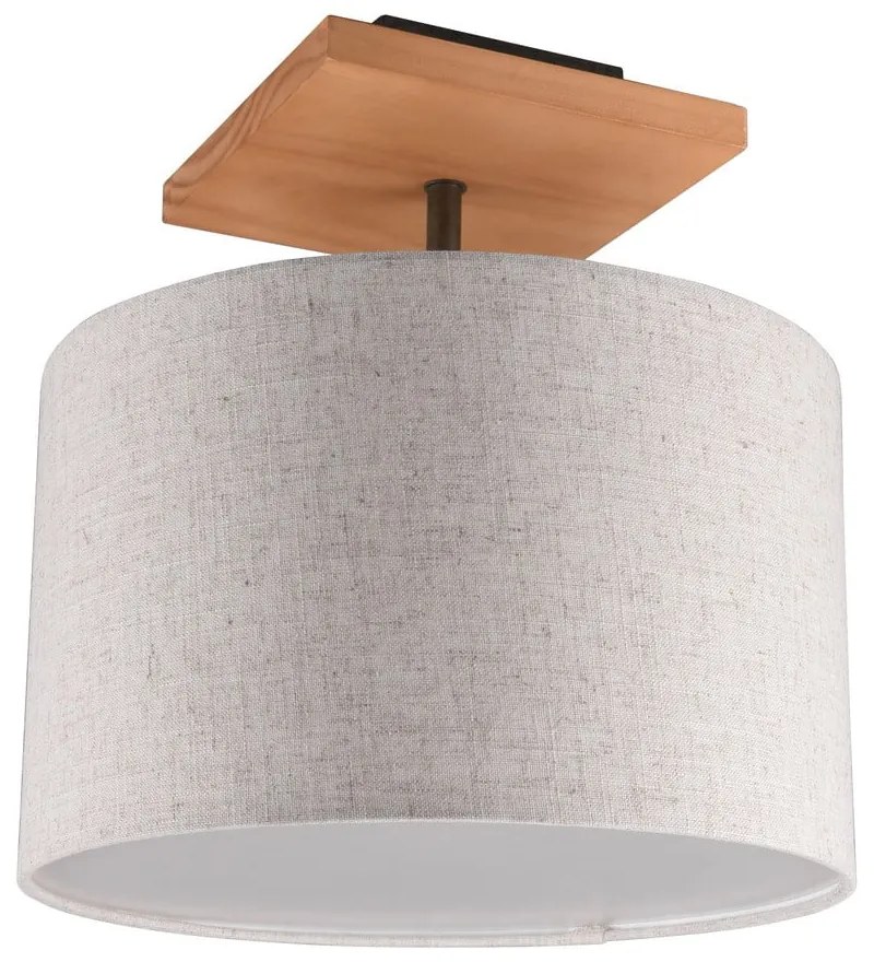 Apparecchio da soffitto grigio chiaro con paralume in tessuto Elmau - Trio