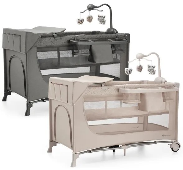 KINDERKRAFT - Culla da viaggio JOY 2 con accessori grigio