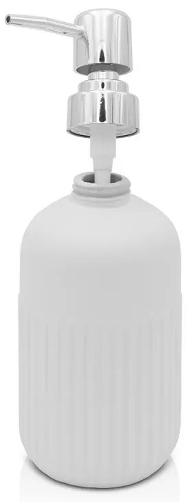 Accessori bagno da appoggio in set 3 pezzi in ceramica colore bianco Cup