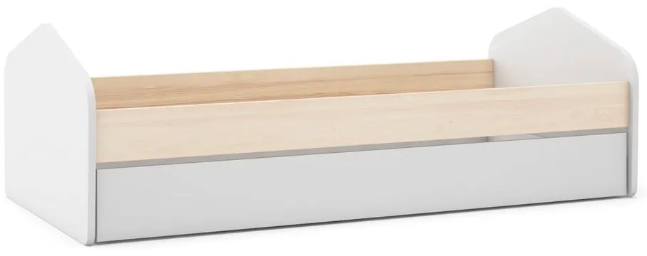 Letto per bambini in pino bianco/naturale con letto estraibile 90x200 cm Estefania - Marckeric