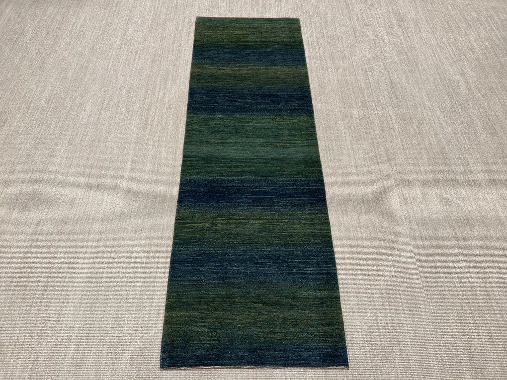 Loribaft Tappeto persiano 290 x 90 Verde (Iran) Annodato A Mano