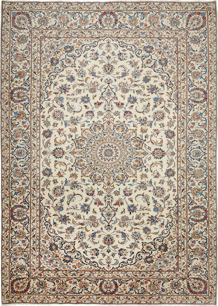 Kashan Tappeto persiano 340x250 Beige (Iran) Annodato A Mano