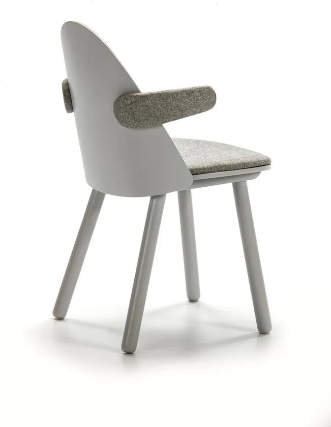 Sedia grigia con braccioli Uma - Teulat
