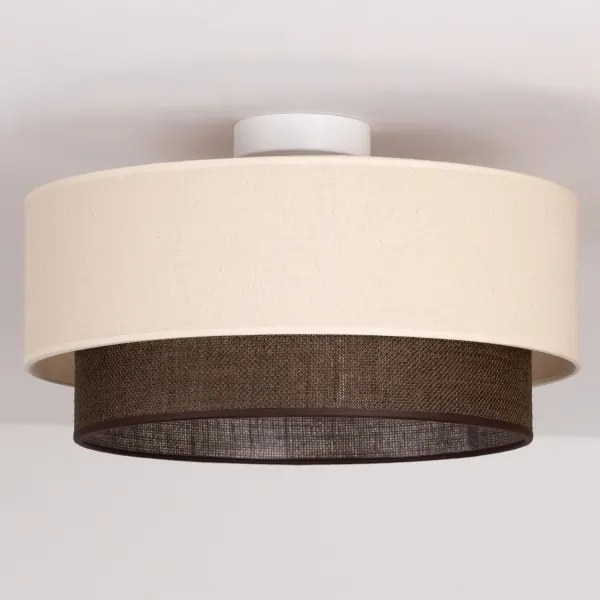 Brilagi - Plafoniera LED BOHO STYLE 1xE27/15W/230V Ø 40 cm crema/marrone