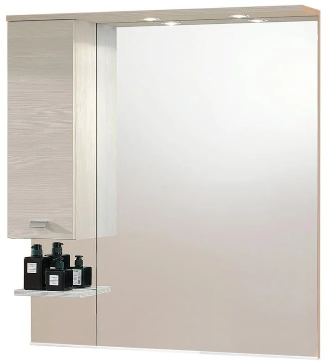 Specchio con illuminazione integrata bagno rettangolare Rimini L 100 x H 108 x P 18.5 cm bianco