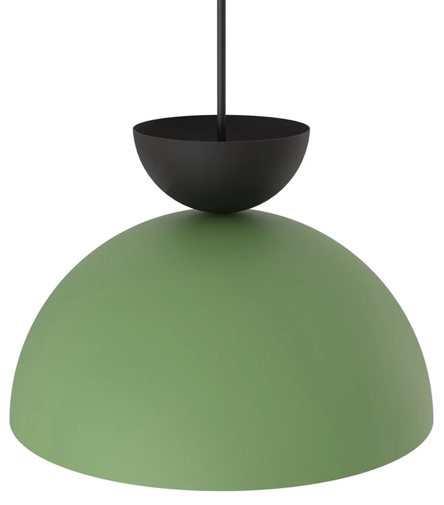 Lampadario Minimal Efesto Acciaio Nero Verde 1 Luce Gx53 Ip20