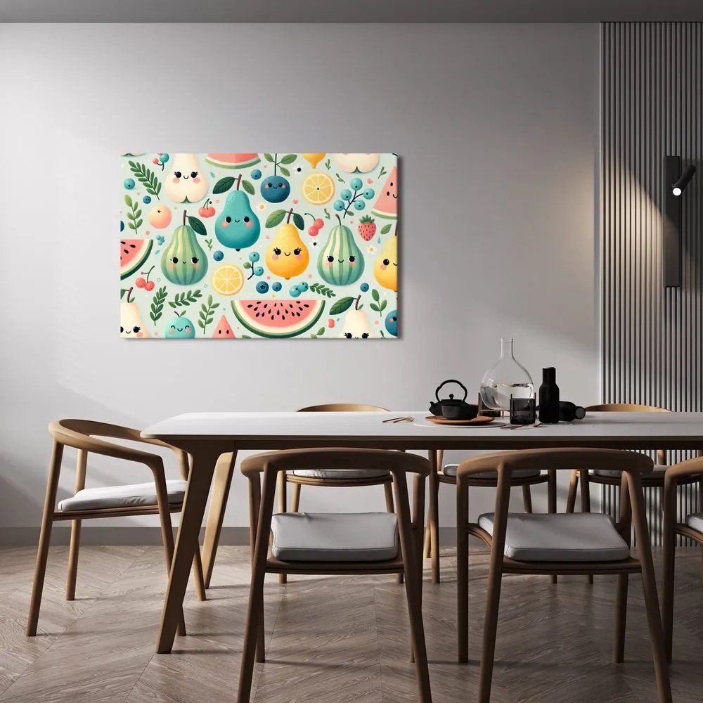 Quadro su tela – Frutta carina con faccine