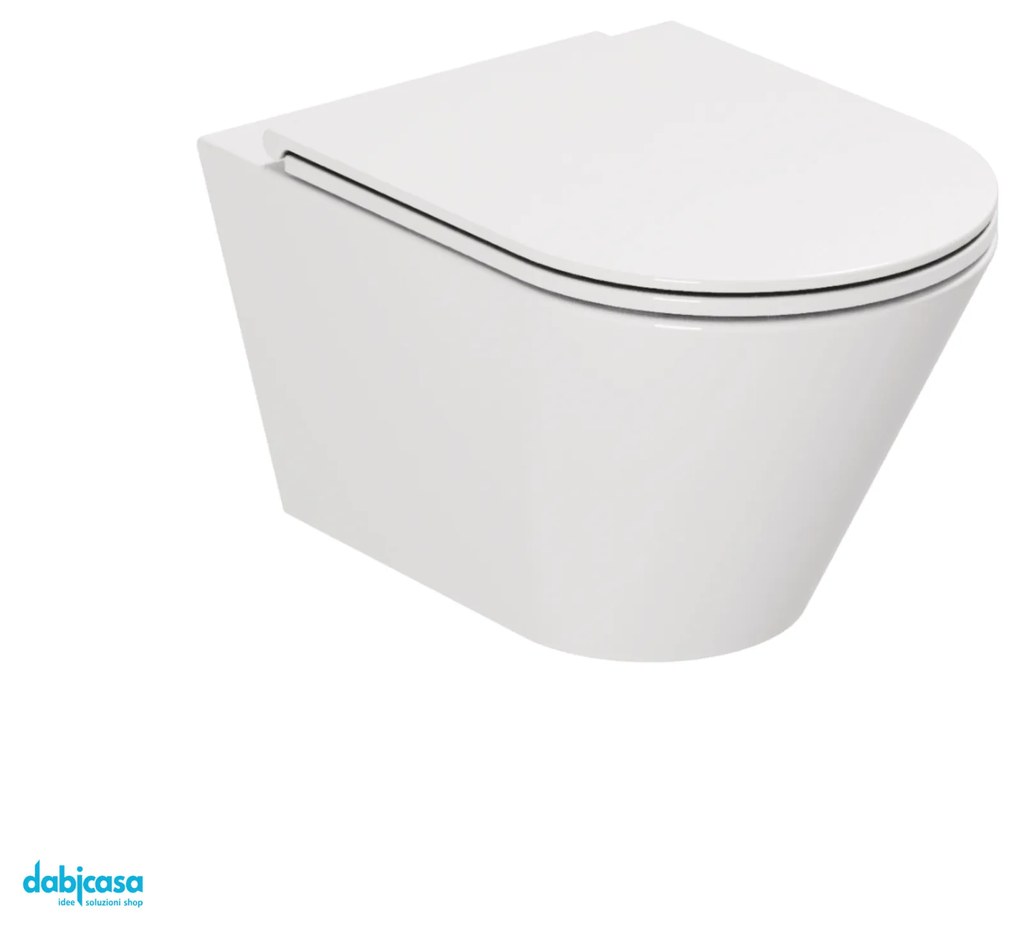 Azzurra Ceramica "Forma" Wc Sospeso Bianco Lucido Senza Brida