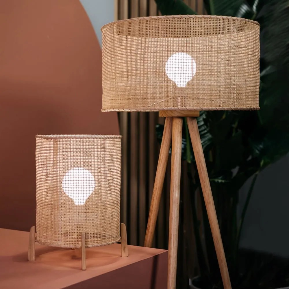 Lampada da tavolo in rattan, altezza 35 cm Wala - SULION
