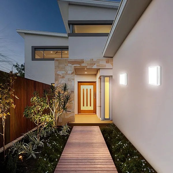 Brilagi - Lampada da esterno LED con sensore BENE LED/18W/230V 22x22 cm bianca IP54