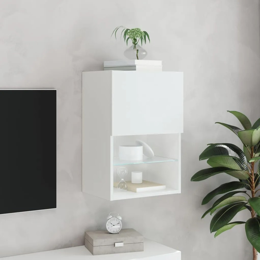 Mobile tv con luci led bianco 40,5x30x60 cm