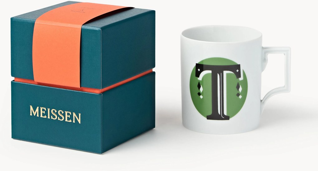 Westwing x MEISSEN, Tazza fatta a mano con motivo decorativo Initials