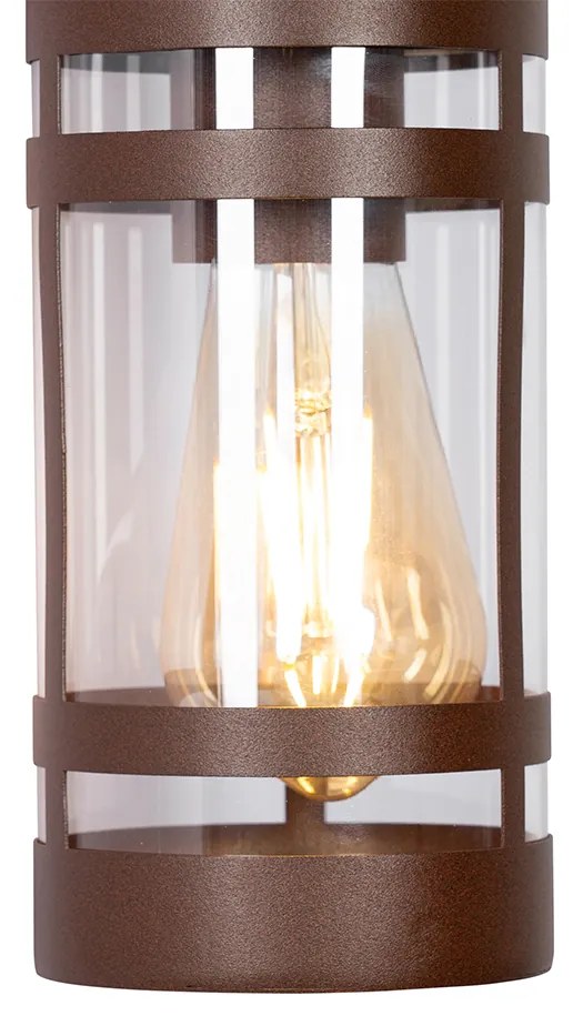 Lampada da parete per esterni industriale marrone ruggine IP44 - Ruben