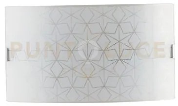 Applique a parete esagram  bianca e graniglia stella  2 luci attacc...