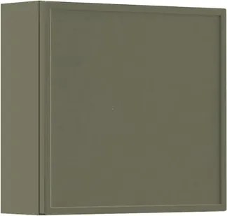 Pensile bagno Pixel Frame laccato opaco verde salvia, 1 anta apertura da sinistra P 17 x L 40 x H 40 cm