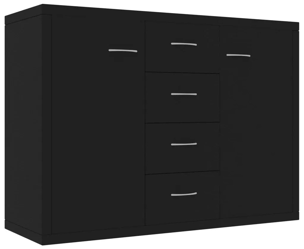 Credenza nera 88x30x65 cm in truciolato