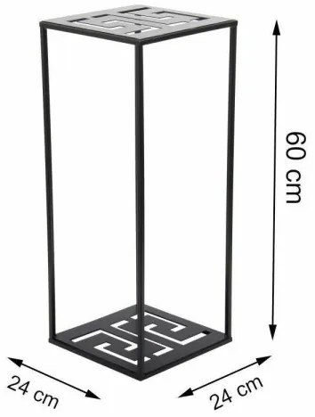 Tavolino DIAMOND 24x60 cm nero