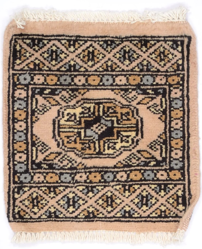 Bokhara Tappeto orientale 30x30 Beige (Pakistan) Annodato A Mano