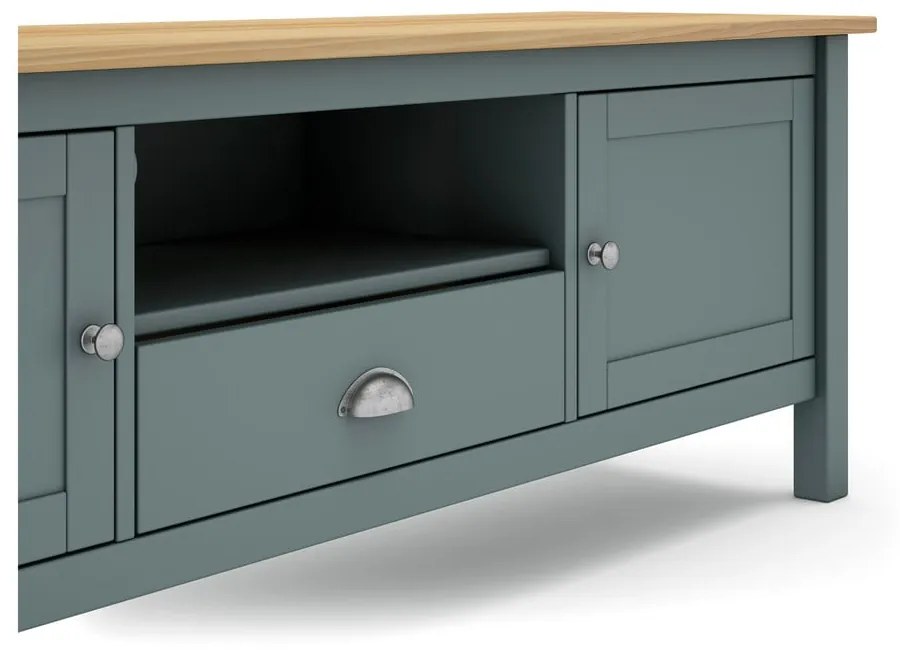 Mobile TV verde polveroso in pino massiccio 158x53x40 cm Misti – Marckeric