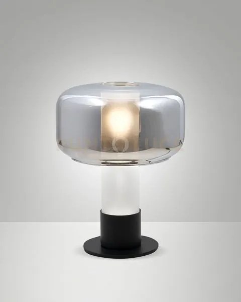 Flick lampada da tavolo fume' 1 luce attacco e14 dimmerabile