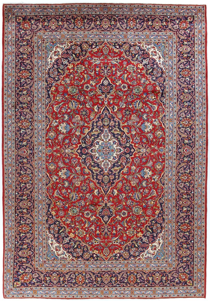 Kashan Tappeto 240 x 370 (Iran) Annodato A Mano