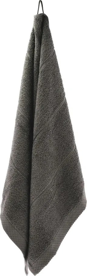 Asciugamano tipo terry grigio scuro in cotone 50x100 cm Line – Södahl
