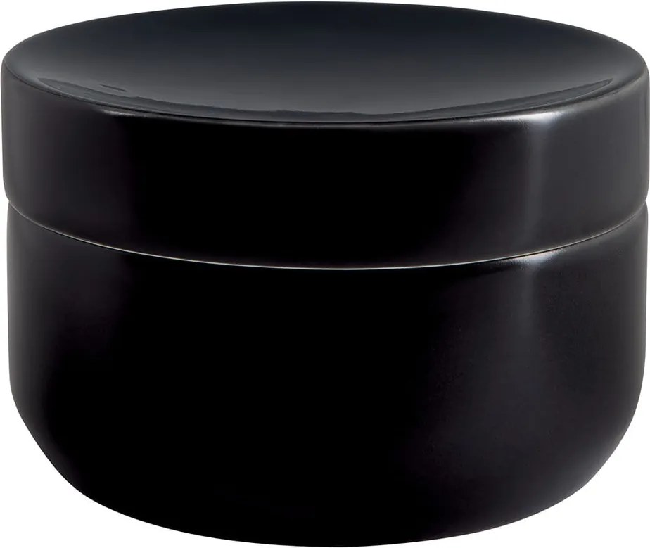 Organizer da bagno nero in ceramica per dischetti di cotone Jaro – Spirella