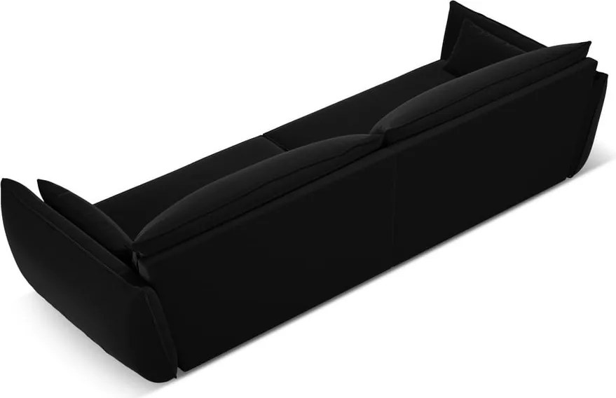 Divano nero con rivestimento in velluto 248 cm Vanda – Mazzini Sofas