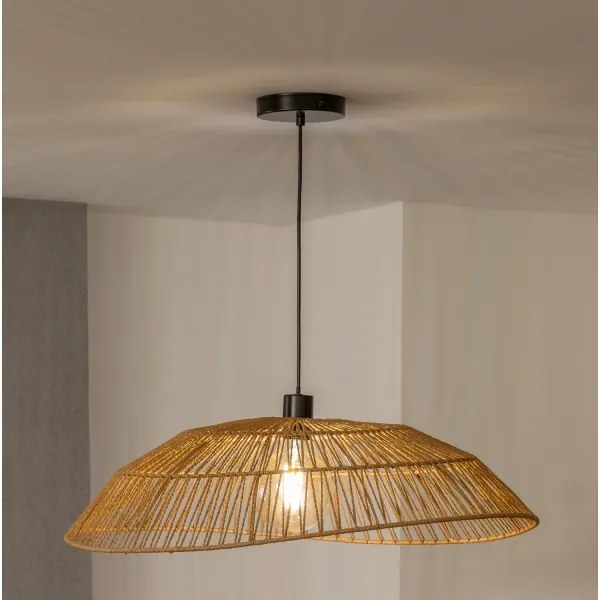 Brilagi - Lampadario LED sospeso con cavo CERIA BOHO 1xE27/40W/230V Ø 70 cm marrone