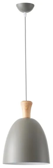 Lampadario a sospensione con filo 1xE27/15W/230V grigio diametro 23 cm