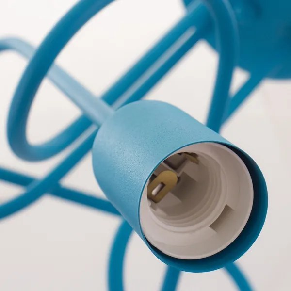 Lampadario a incasso per bambini con LED OXFORD 3xE27/15W/230V Blu