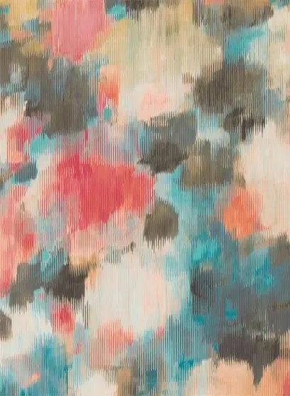 Tapete Exuberance von Harlequin - Coral/ Turquoise