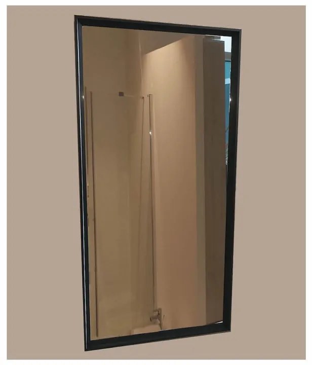 Specchio Eklettica, scegli il colore nel nostro punto vendita, rettangolare in alluminio nero 95 x 50 cm