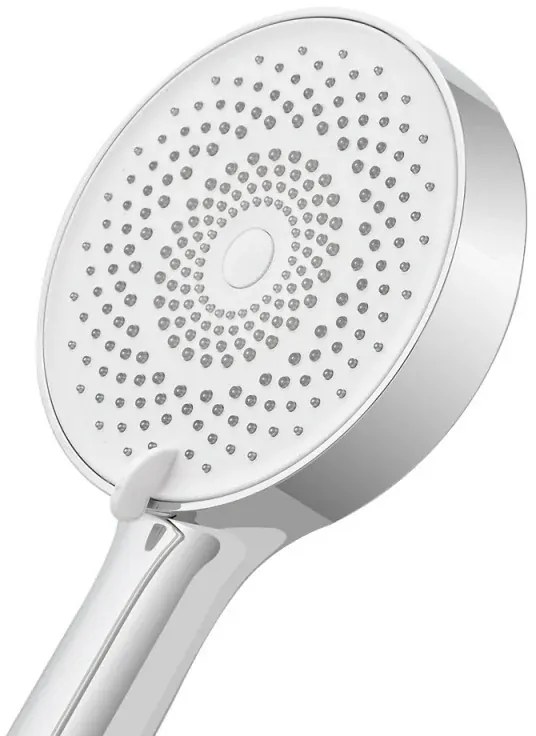 Doccetta tonda moderna 26cm cromo a tre getti in ABS anticalcare Hidra