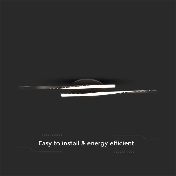 Plafoniera LED LED/12W/230V 3000K 94,5 cm nero