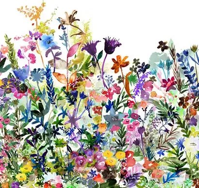 Rebel Walls Carta da parati panoramica May Meadow - bunt