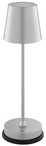 Brilliant - Lampada da tavolo ELORA LED ricaricabile e dimmerabile con comando touch LED/2,5W/5V 2700K IP44 argento