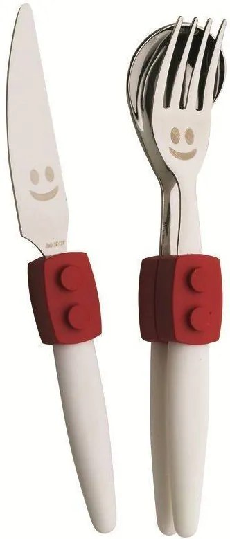 Posate per Bambini - Click Set 3pz - Stile Costruzioni - Rivadossi