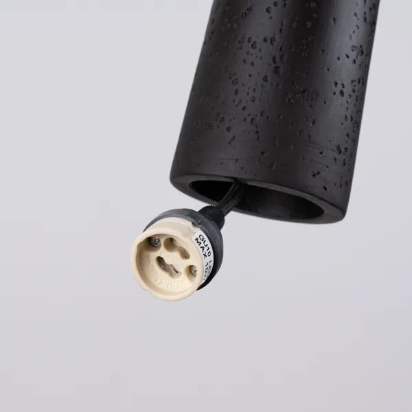 Sollux SL.1355 - Lampadario a sospensione con filo ELECTRA 1xGU10/10W/230V calcestruzzo/nero