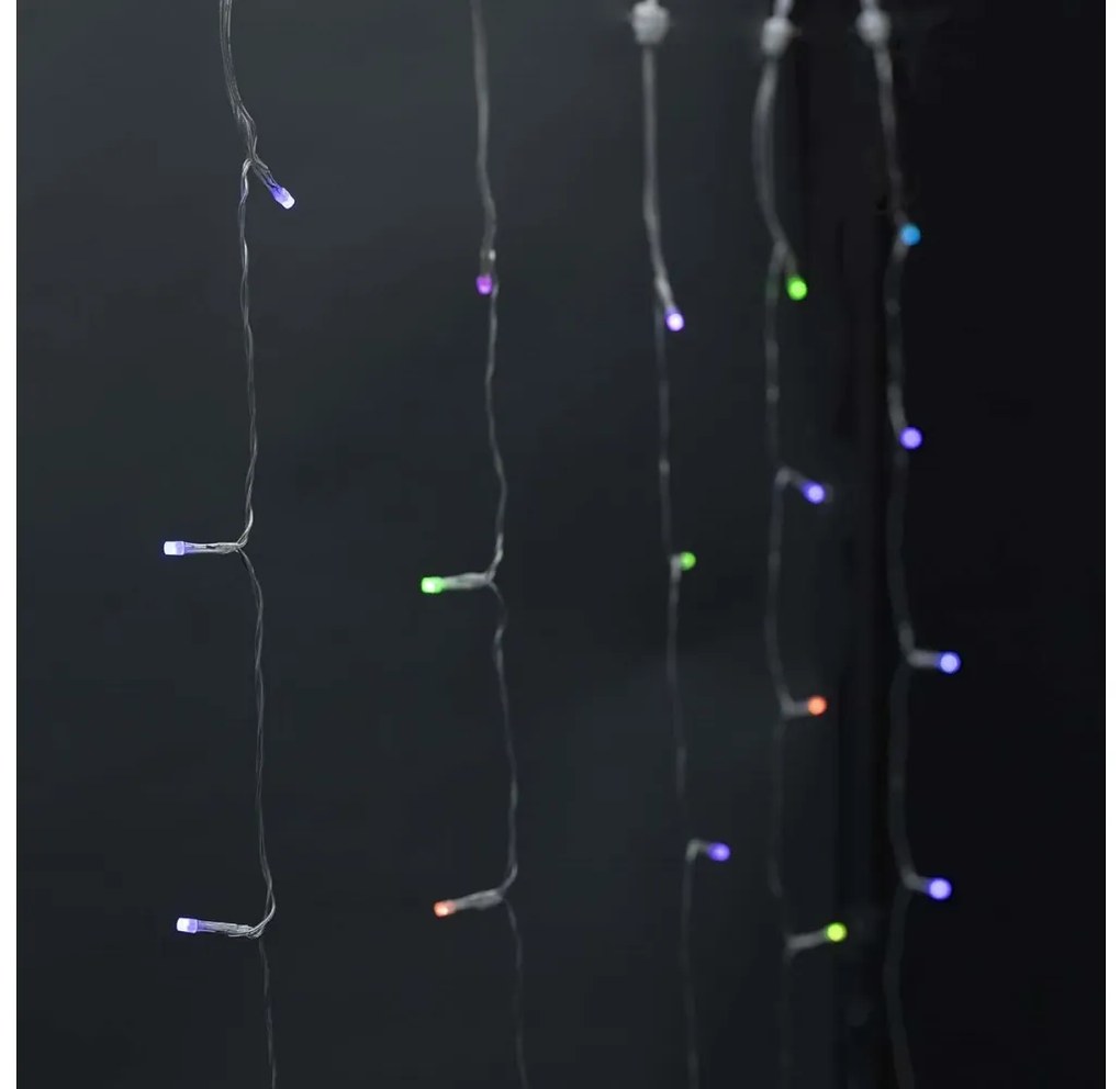 Nedis WIFILXC01C180 - Tenda natalizia LED RGB 180xLED/7 funzioni 6m IP65 Wi-Fi Tuya