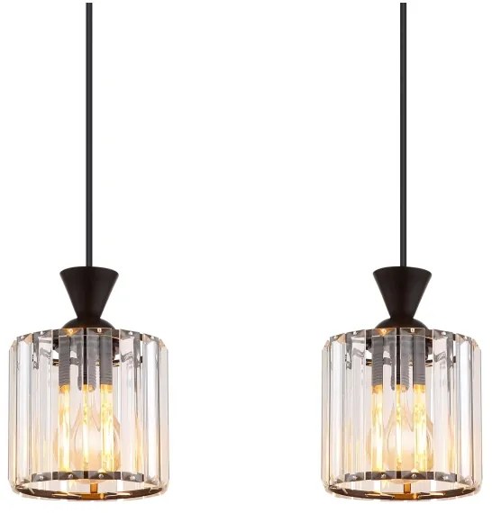 Globo 15742-4 - Lampadario a sospensione con filo JORDANA 4xE27/60W/230V nero