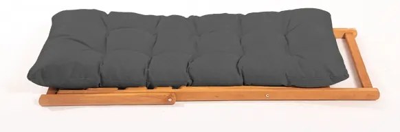 Lettino da giardino grigio/faggio